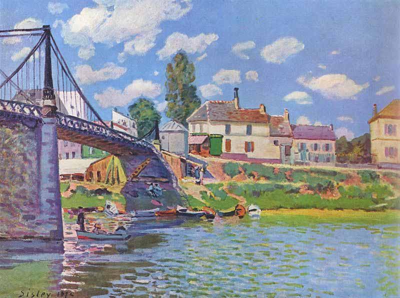 Alfred Sisley Bridge at Villeneuve-la-Garenne Germany oil painting art
